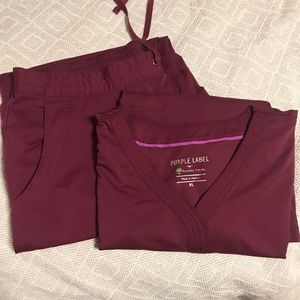 Healing Hands Scrub Set In Wine